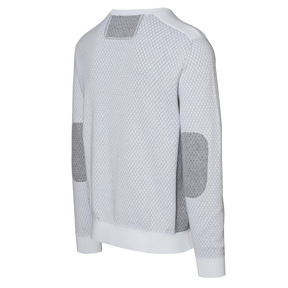 DOUBLE EFFECTED SWEATER - Bright White Combo XL